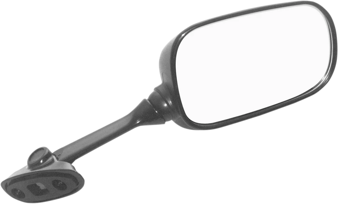 Emgo Mirror - Side View - Oval - Black - Right - Side View