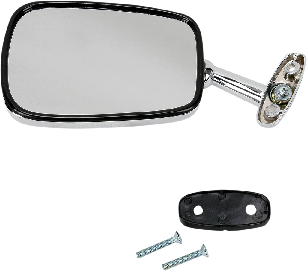 Emgo Mirror - Side View - Rectangle - Chrome - Left - Main Product View