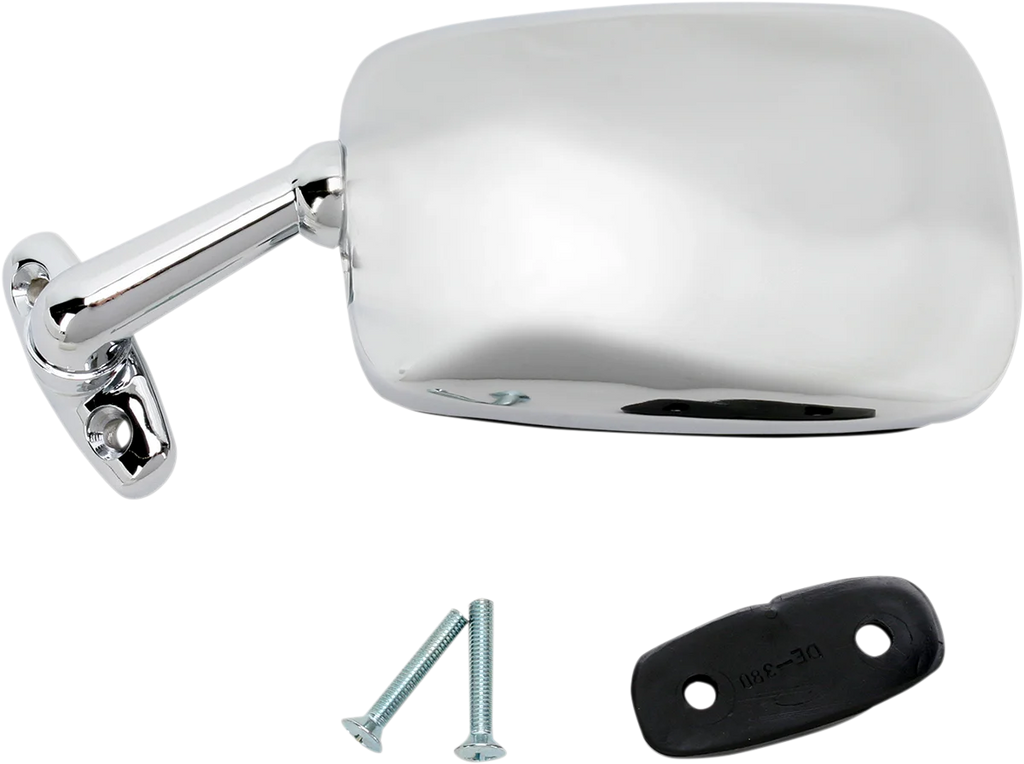 Emgo Mirror - Side View - Rectangle - Chrome - Left - Side View