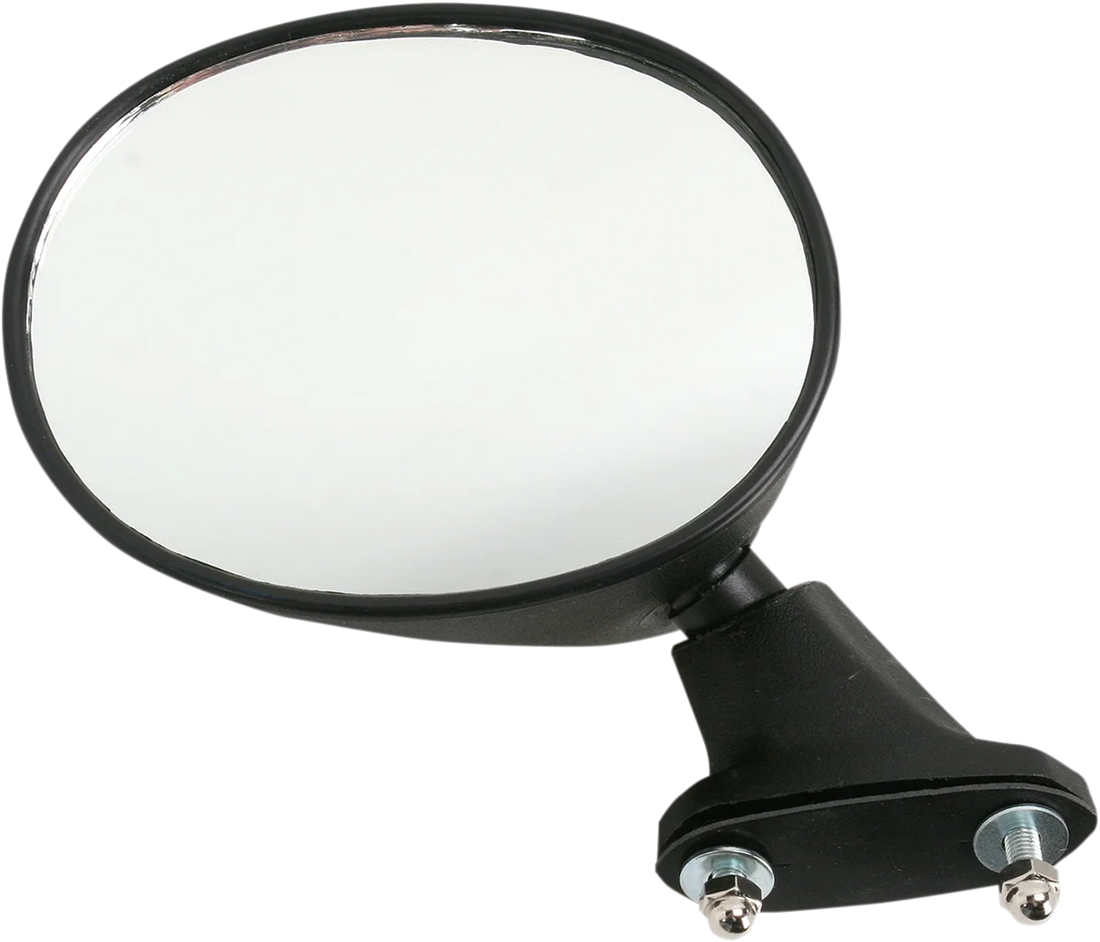 Emgo Mirror - Side View - Round - Black - Left - Side View