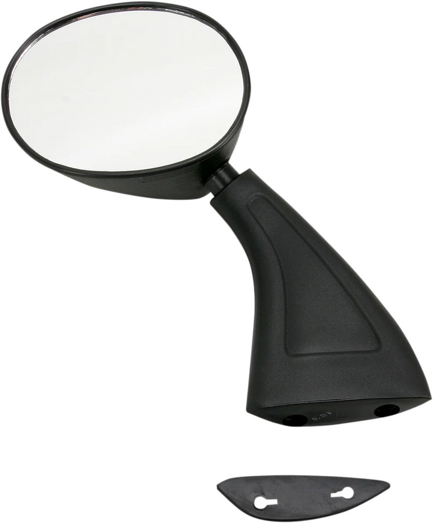 Emgo Mirror - Side View - Round - Black - Left - Main Product View