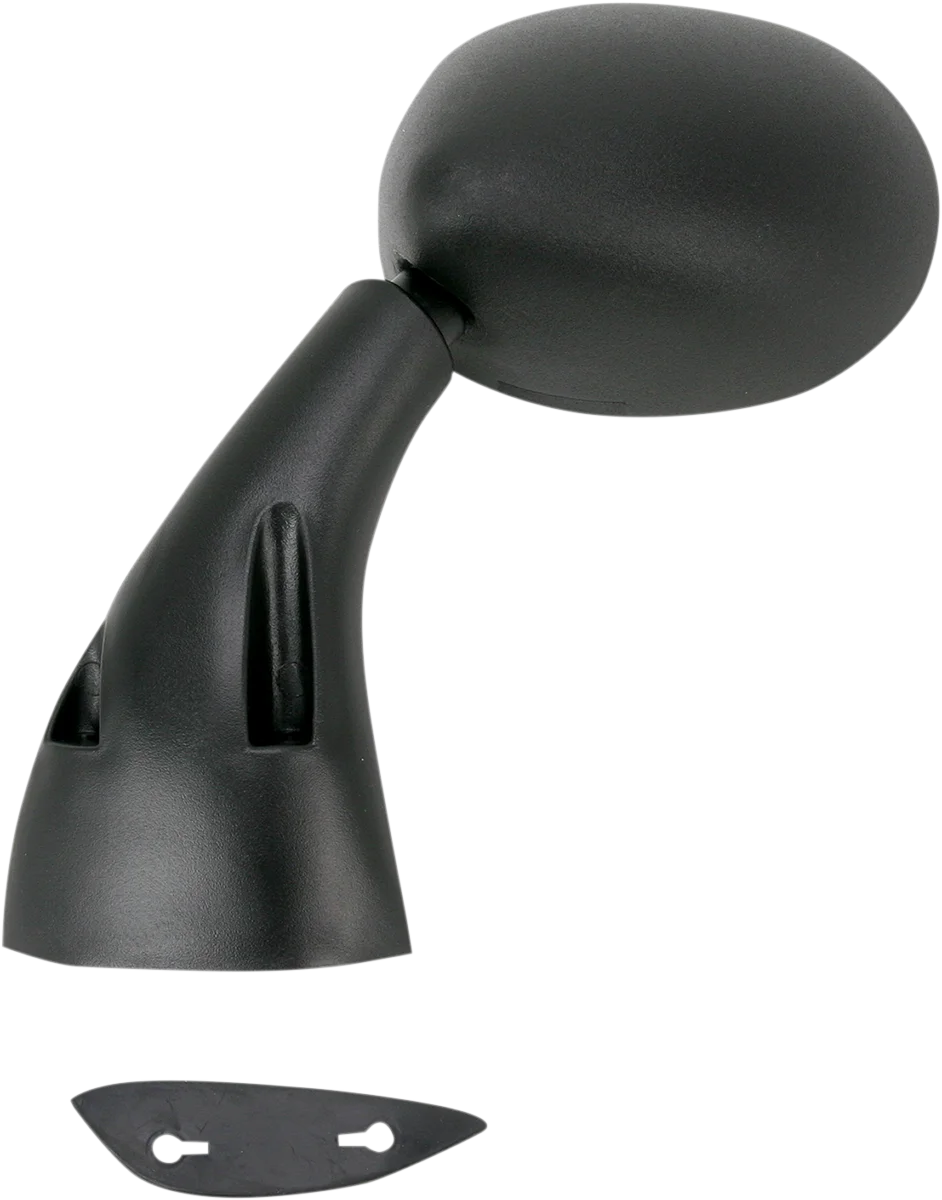 Emgo Mirror - Side View - Round - Black - Left - Side View
