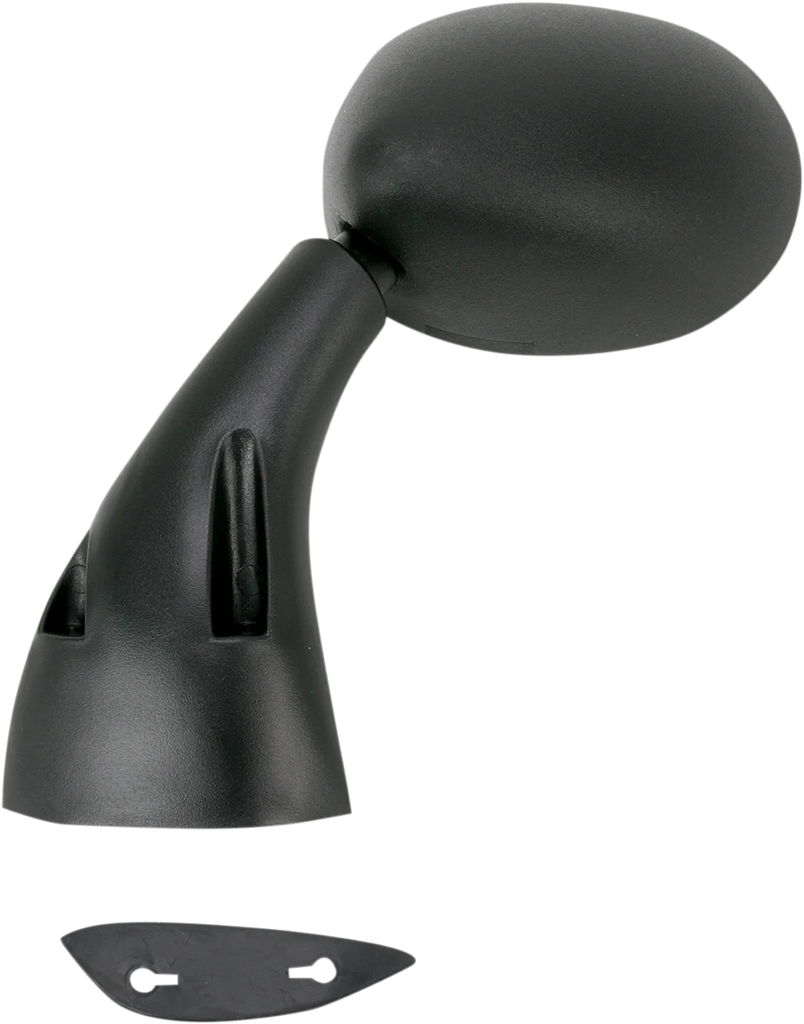 Emgo Mirror - Side View - Round - Black - Left - Side View