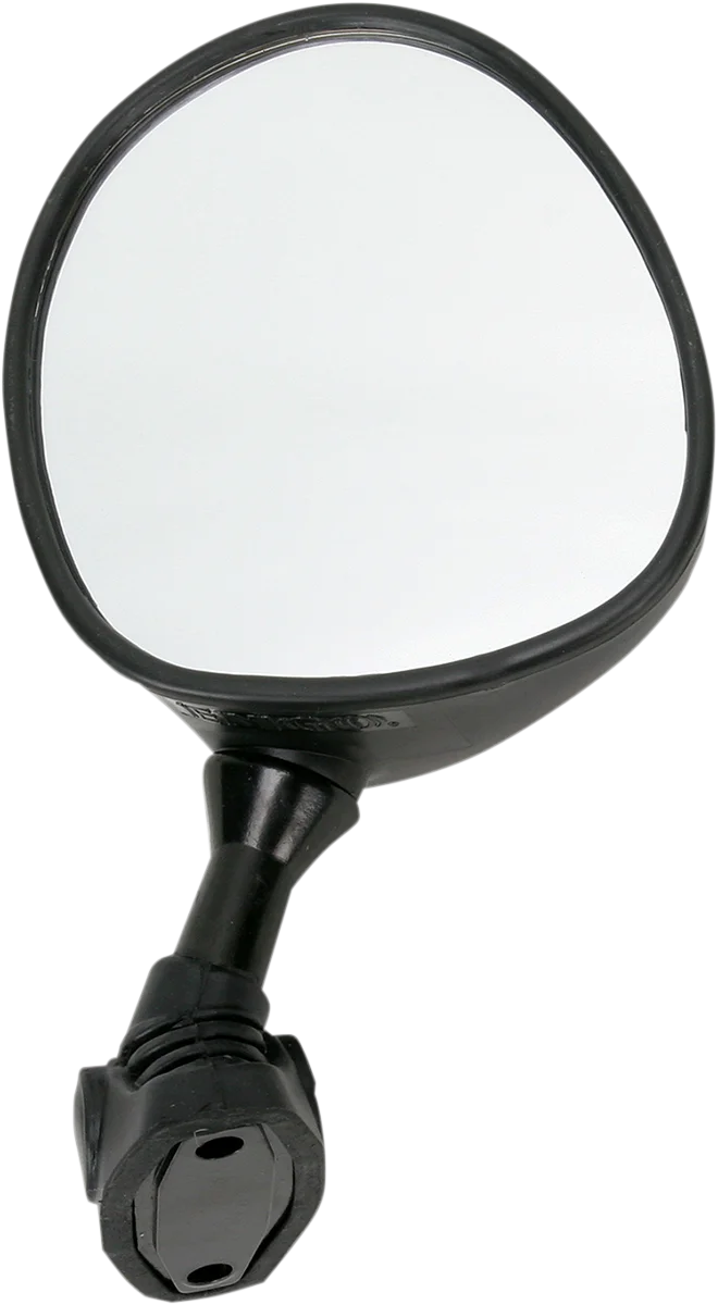 Emgo Mirror - Side View - Round - Black - Left - Back View