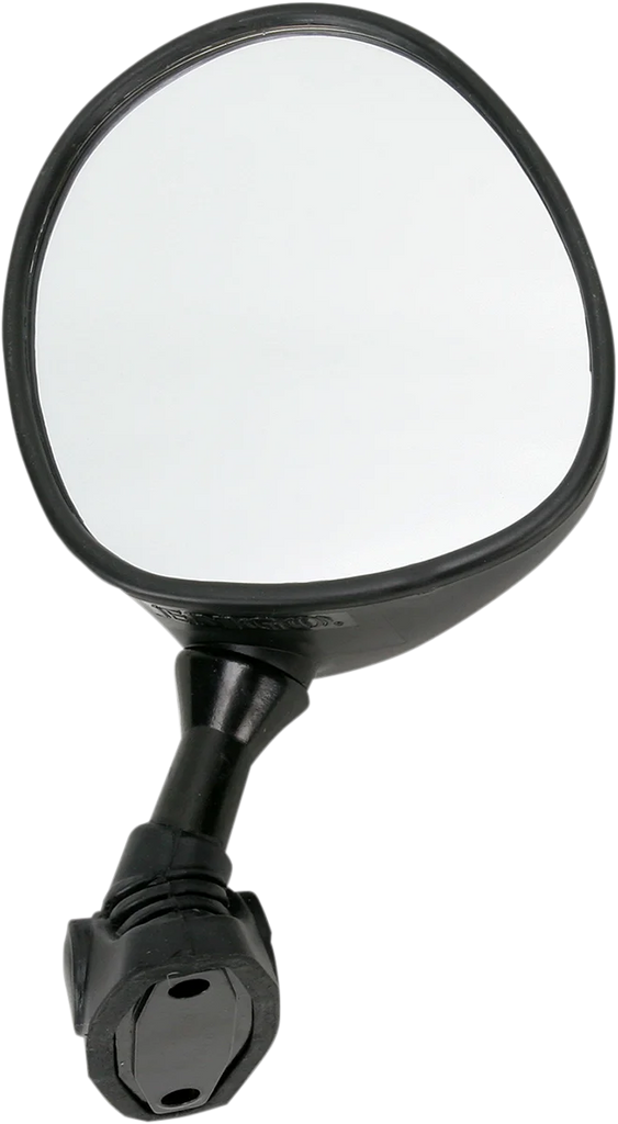 Emgo Mirror - Side View - Round - Black - Left - Back View