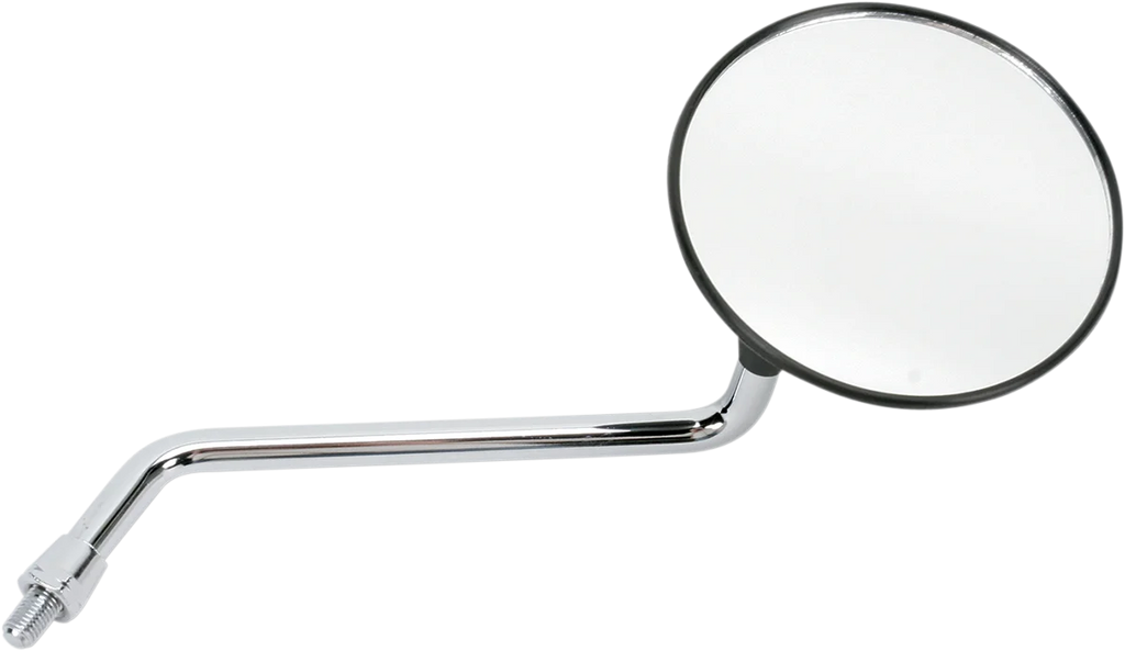 Emgo Mirror - Side View - Round - Black w/Chrome Stem - Right - Main Product View