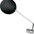 Load image into Gallery viewer, Emgo Mirror - Side View - Round - Black w/Chrome Stem - Right/Left - Main Product View