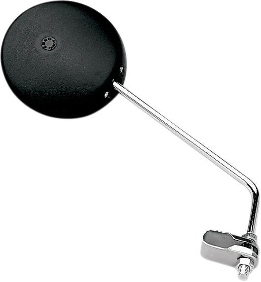 Emgo Mirror - Side View - Round - Black w/Chrome Stem - Right/Left - Main Product View