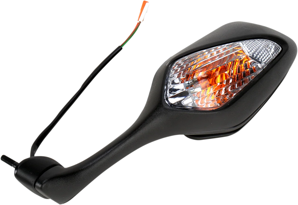 Emgo Mirror - Side View w/Integrated Lighting - Polygon - Black - Left 20-35262 - Main Product View