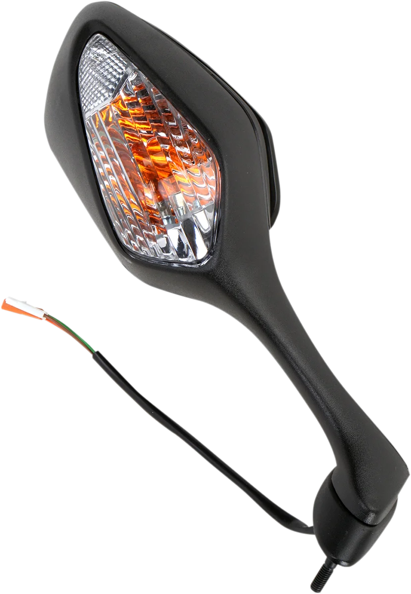 Emgo Mirror - Side View w/Integrated Lighting - Polygon - Black - Right 20-35261 - Side View
