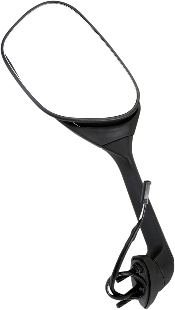 Emgo Mirror - Side View w/Integrated Turn Signals - Oval - Black - Left 20-55262 - Side View
