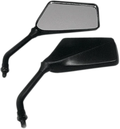 Emgo Mirror - Trimline - Side View - Rectangle - M10 x 1.25 (Left Hand) - Black - Main Product View