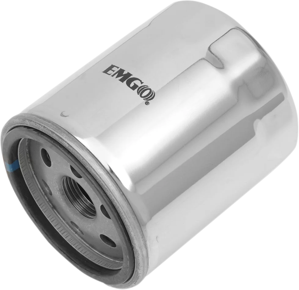 Emgo Oil Filter - Black 10-07700 fits Harley-Davidson - Side View