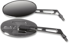 Load image into Gallery viewer, Emgo Oval Mirror - Billet - Long Stem - Side View