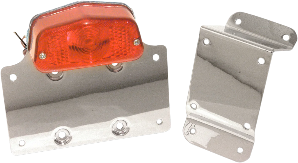Emgo Taillight License Plate Bracket - Red Lens 62-21550