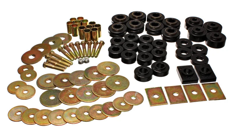 Energy 64-67 Buick Century/Regal/Grand National/Skylark/Special Black Body Mount Set - Main Product View