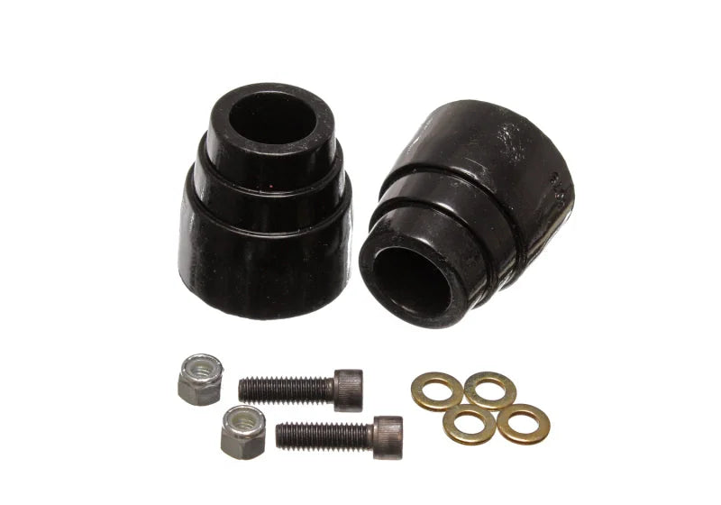 Energy Suspension 00-04 Ford Excursion 4WD Black Front Axle Bump Stop Set - Side View