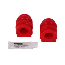 Load image into Gallery viewer, Energy Suspension 00-06 Tahoe/Yukon/Denali 2WD Red 28mm Rear Sway Bar Bushing Set - Installation View