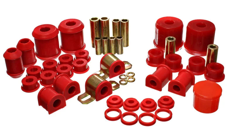 Energy Suspension 00-1/01 Mitsubishi Eclipse FWD Red Hyper-flex Master Bushing Set - Main Product View