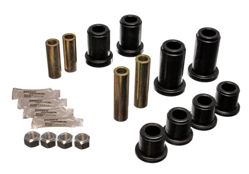 Energy Suspension 01-06 GM Silverado C2500 HD 2WD/K2500 HD 4WD Blk Front End Control Arm Bushing Set - Side View