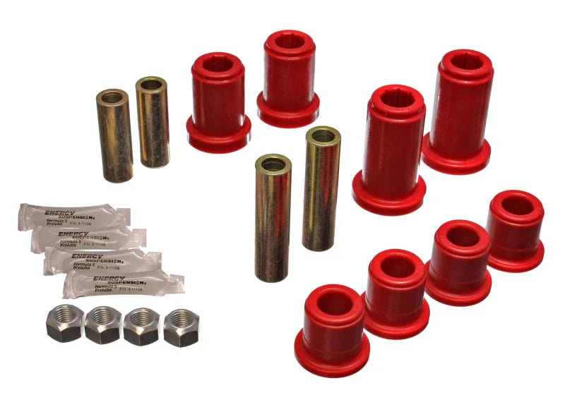 Energy Suspension 01-06 GM Silverado C2500 HD 2WD/K2500 HD 4WD Red Front End Control Arm Bushing Set - Main Product View