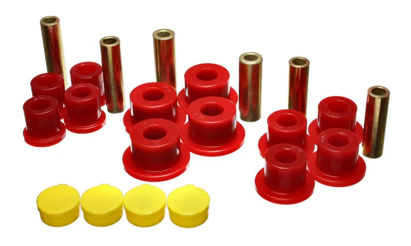 Energy Suspension 02-05 Dodge Ram 1500 2WD Red Rear Leaf Spring Bushing Set - Main Product View