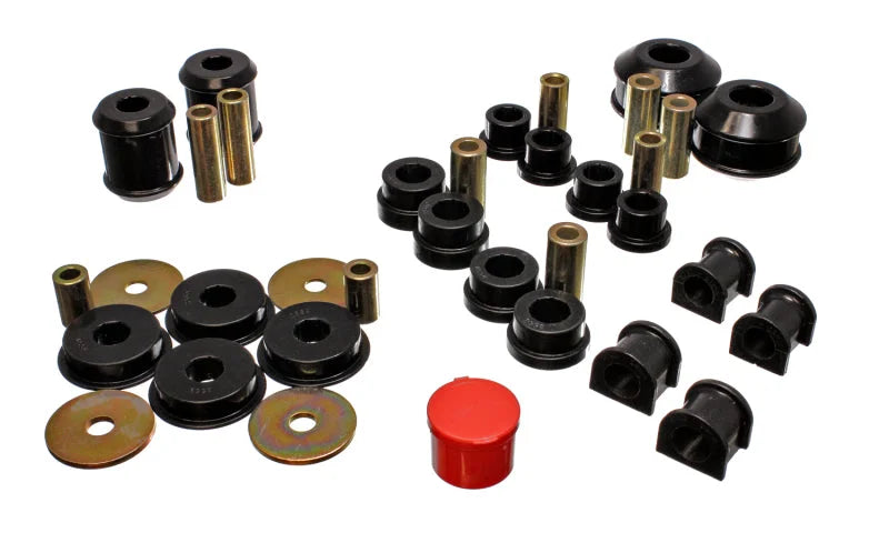 Energy Suspension 03-05 Mitsubishi Lancer EVO 8 Black Hyper-flex Master Bushing Set - Main Product View
