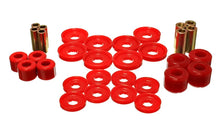 Load image into Gallery viewer, Energy Suspension 03-09 Dodge RAM 1500/2500/3500 Pickup Red Front End Control Arm Bushing Set - Back View