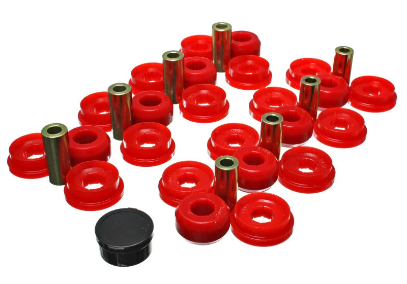 Energy Suspension 03-09 Lexus Gx470 / 07-09 Toyota FJ Cruiser Red Rear End Control Arm Bushing Set - Main Product View