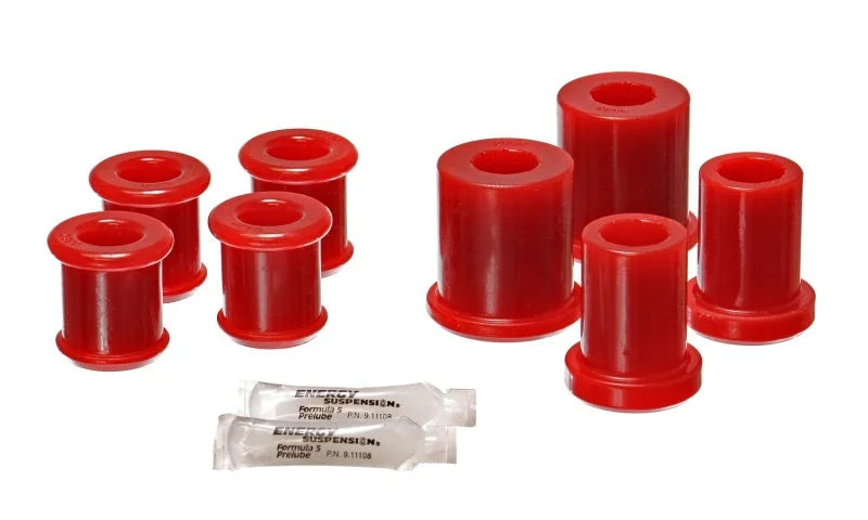 Energy Suspension 04-09 Cadillac XLR/XLR-V / 97-12 Corvette Red Front End C/A Bushing Set - Main Product View