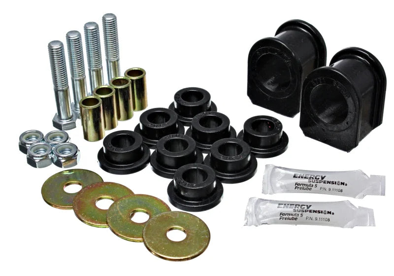 Energy Suspension 05-07 Ford Mustang Black Rear Sway Bar Frame Bushings (Must Reuse All Metal Parts) - Main Product View