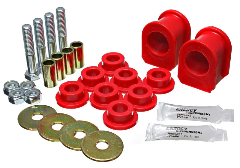 Energy Suspension 05-07 Ford Mustang Red Rear Sway Bar Frame Bushings (Must Reuse All Metal Parts) - Main Product View