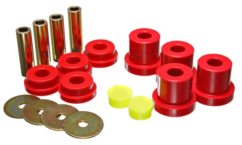 Energy Suspension 05-07 Scion tC Red Rear Sub Frame Bushing Set - Side View