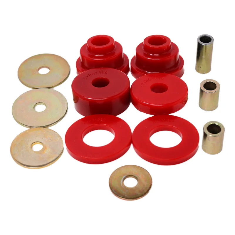 Energy Suspension 05-15 Toyota Tacoma w/ 6 Lug Rear Differential Bushing Set - Red - Side View