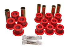 Load image into Gallery viewer, Energy Suspension 06/86-97 Nissan 720/Hardbody P/U 4WD Red Front Leaf Spring Bushing Set - Main Product View