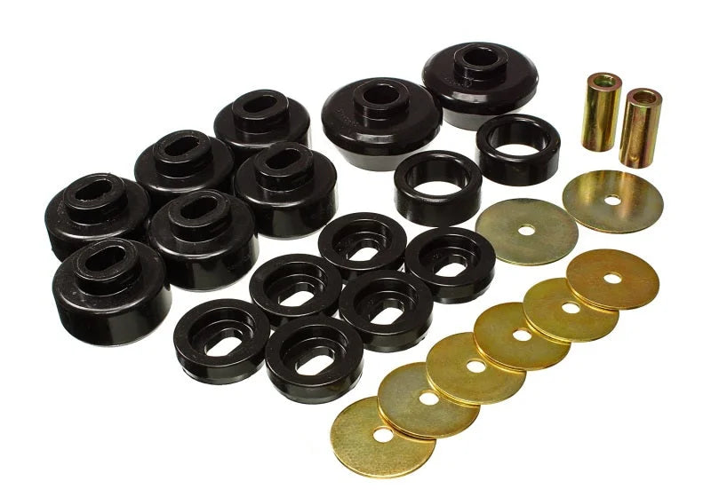 Energy Suspension 07-13 Chevrolet Silverado 1500/GMC Sierra 1500 4WD Body Mount Bushing Set - Black - Main Product View
