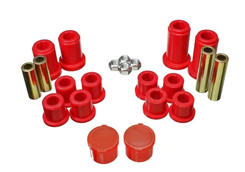 Energy Suspension 07-13 Chevrolet Silverado1500 4WD Front Control Arm Bushing Set - Red - Main Product View