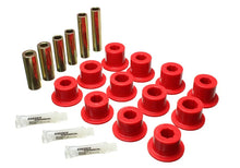Load image into Gallery viewer, Energy Suspension 07-21 Toyota Tundra Red Rear Leaf Spring Shackle Bushing Set - Main Product View