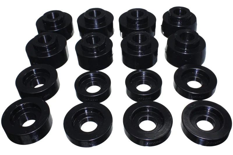 Energy Suspension 08-16 Ford F-250/F-350/F-450/F-550 Super Duty Crew Cab Black Body Mount Set - Main Product View