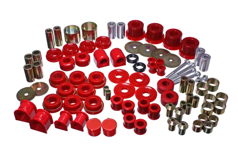 Energy Suspension 15-16 Ford Mustang Red Hyper-Flex Master Bushing Set - Main Product View