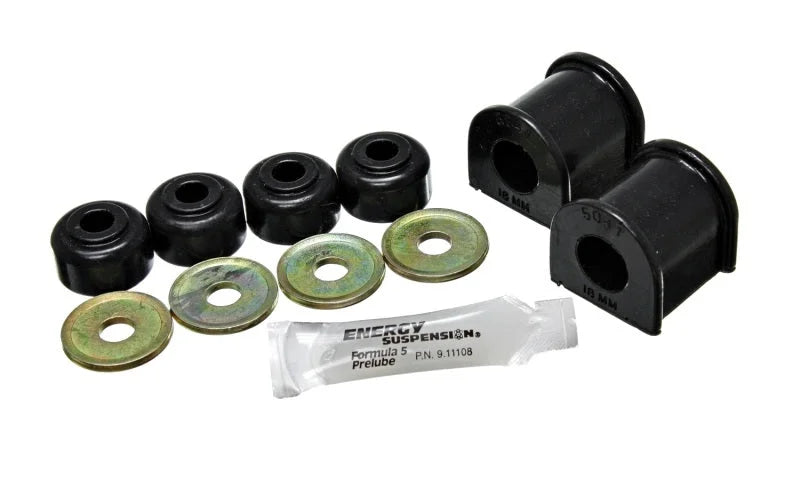 Energy Suspension 18Mm Rear Stabilizer Bushings - Black - Side View