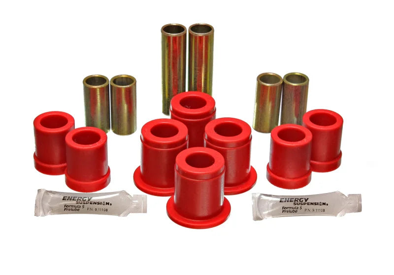 Energy Suspension 1980-86 Nissan 720 Truck 2WD/4WD Red Front Control Arm Bushing Set - Main Product View