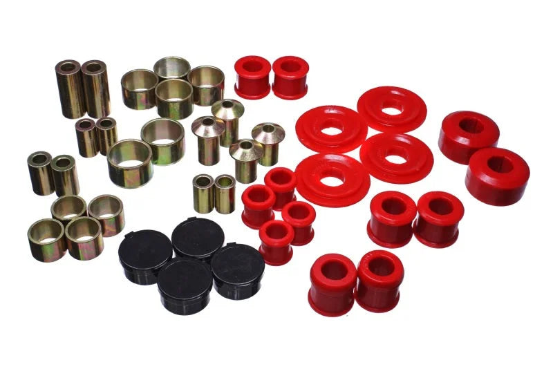Energy Suspension 2015 Ford Mustang Rear Control Arm Bushing Set - Red - Side View