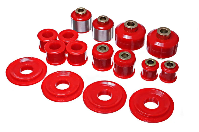 Energy Suspension 2015 Ford Mustang Rear Control Arm Bushing Set - Red - Back View