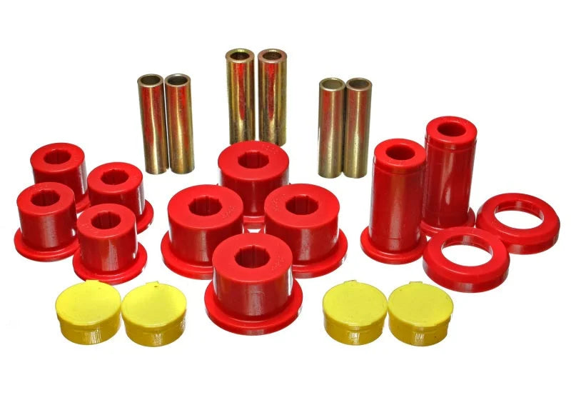 Energy Suspension 2/4 Wd Rear Leaf Spring Bshg - Red - Side View