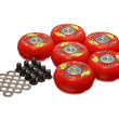 Load image into Gallery viewer, Energy Suspension 2in /50 Mm Wheel (6 Ea) - Red - Side View