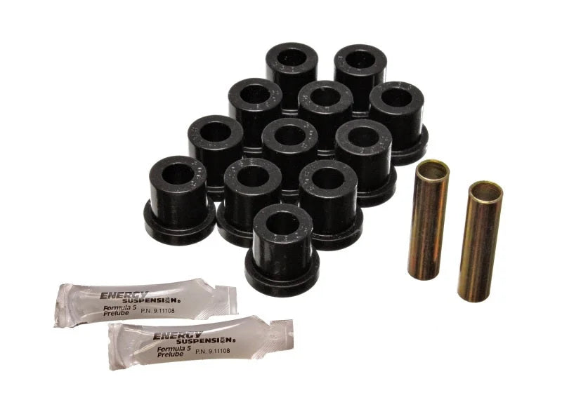 Energy Suspension 55 Chevy Bel Air Black Rear Leaf Spring Bushing Set - Side View