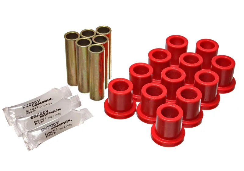 Energy Suspension 57-72 Ford F-100 / F-150 Rear 2WD Red Spring and Shackle Set - Main Product View