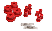 Load image into Gallery viewer, Energy Suspension 62-65 Ford Fairlane Red Rear Leaf Spring Bushing Set - Side View