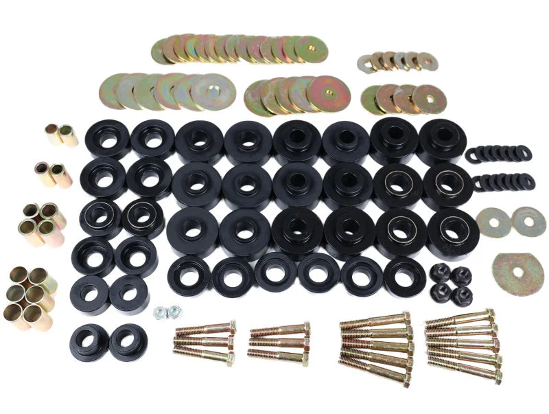Energy Suspension 65-67 Chevrolet Biscayne/Bel Air/Caprice/Impala Body Mount Set w/ Hardware - Black - Side View
